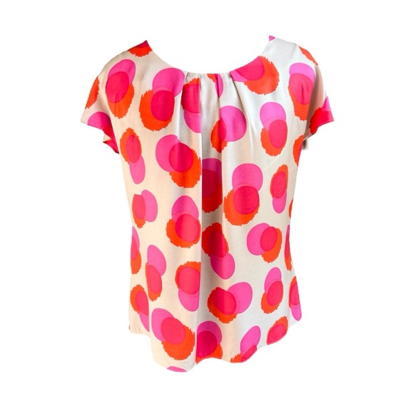 Boden Tops - Boden Size 8 Red, Orange, and Pink Polkadot Blouse